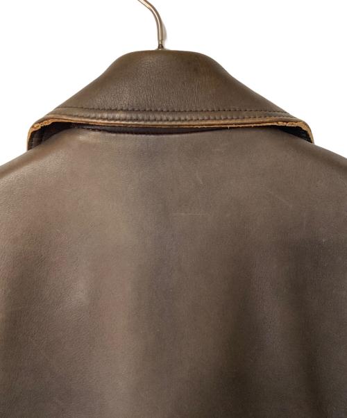 CANTATE（カンタータ）CANTATE (カンタータ) British Leather JKT ブラウン サイズ:46の古着・服飾アイテム