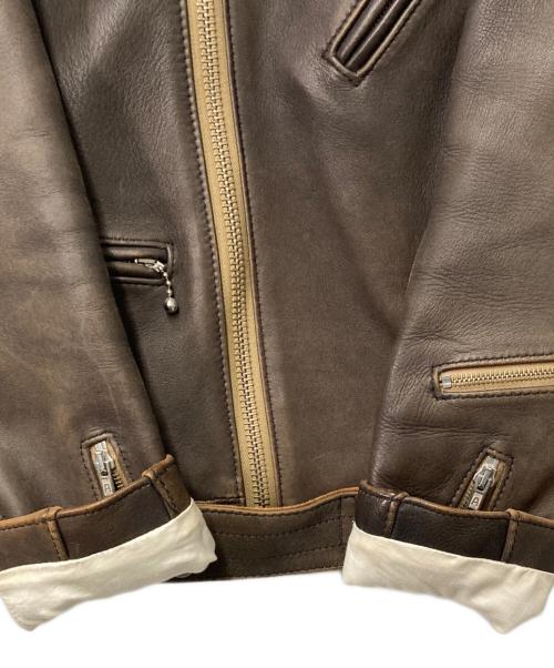CANTATE（カンタータ）CANTATE (カンタータ) British Leather JKT ブラウン サイズ:46の古着・服飾アイテム