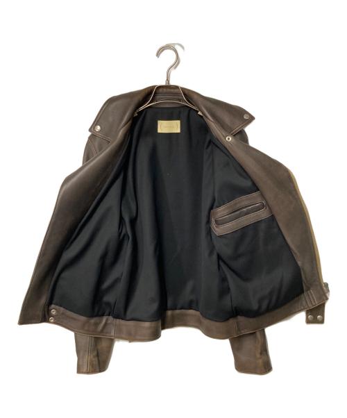 CANTATE（カンタータ）CANTATE (カンタータ) British Leather JKT ブラウン サイズ:46の古着・服飾アイテム