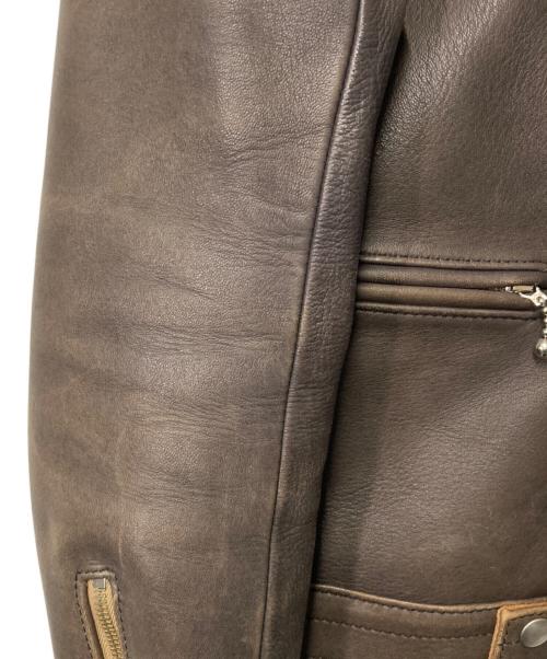 CANTATE（カンタータ）CANTATE (カンタータ) British Leather JKT ブラウン サイズ:46の古着・服飾アイテム
