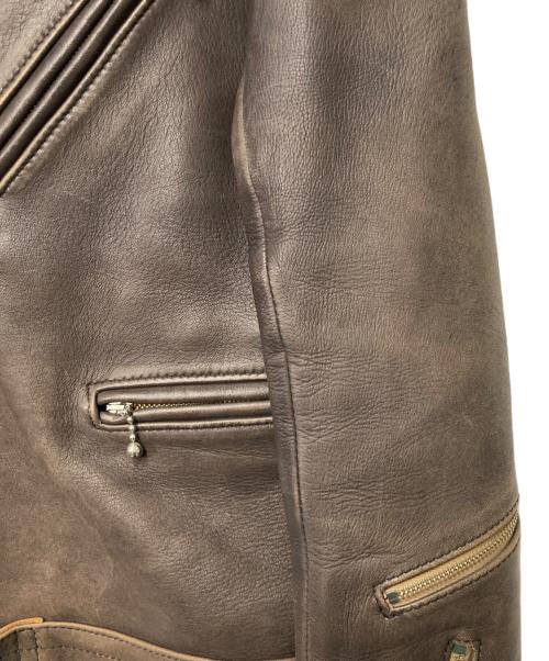 CANTATE（カンタータ）CANTATE (カンタータ) British Leather JKT ブラウン サイズ:46の古着・服飾アイテム