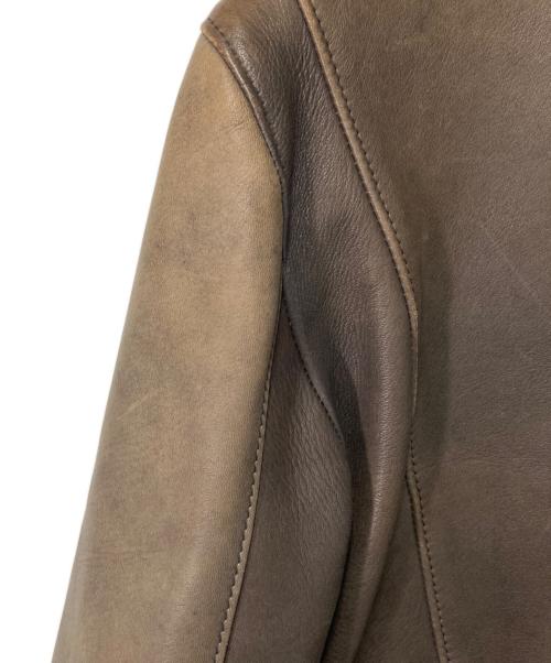 CANTATE（カンタータ）CANTATE (カンタータ) British Leather JKT ブラウン サイズ:46の古着・服飾アイテム