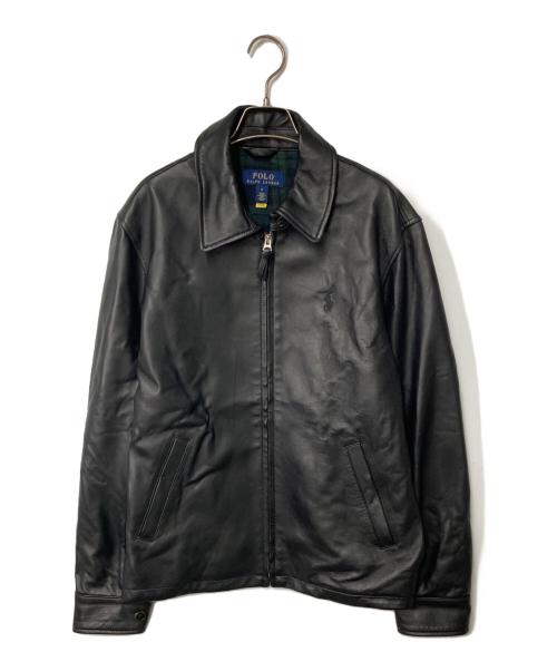 POLO RALPH LAUREN（ポロ・ラルフローレン）POLO RALPH LAUREN (ポロ・ラルフローレン) ラムレザージャケット ブラック サイズ:Ｍの古着・服飾アイテム