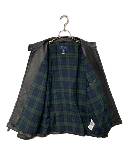 POLO RALPH LAUREN（ポロ・ラルフローレン）POLO RALPH LAUREN (ポロ・ラルフローレン) ラムレザージャケット ブラック サイズ:Ｍの古着・服飾アイテム