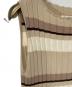 中古・古着 Her lip to (ハーリップトゥ) Cotton Striped Ribbed Knit Dress ベージュ サイズ:M：6000円
