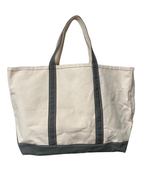 L.L.Bean（エルエルビーン）L.L.Bean (エルエルビーン) キャンバストートバッグ グレー×ベージュの古着・服飾アイテム