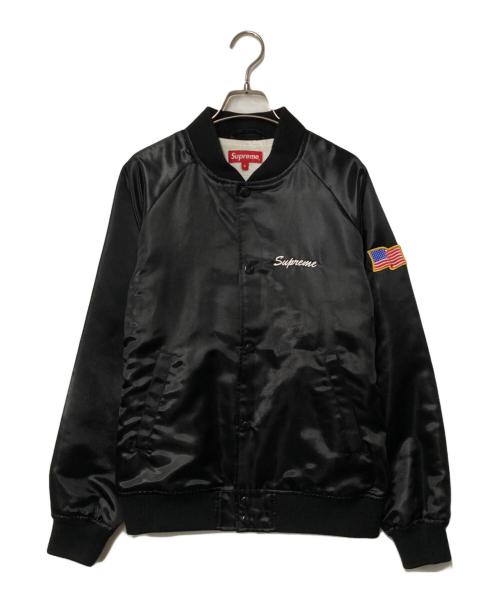 SUPREME（シュプリーム）SUPREME (シュプリーム) BETTY BOOP (ベティー・ブープ) Satin Club Jacket ブラック サイズ:Sの古着・服飾アイテム