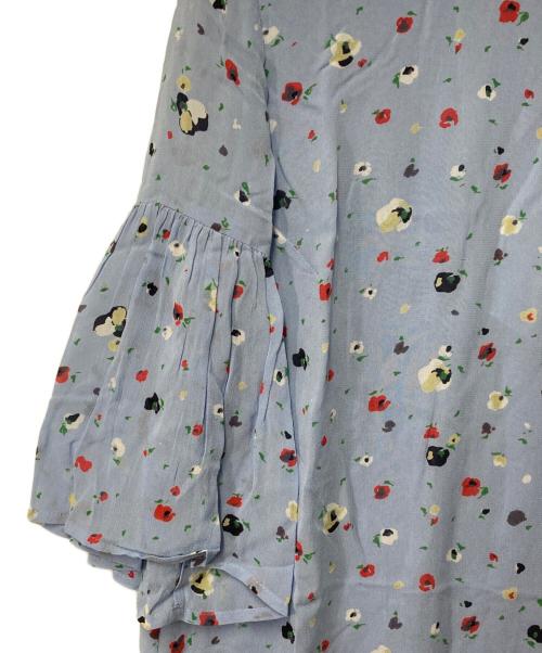 GANNI（ガニー）GANNI (ガニー) 総柄ワンピース ブルー サイズ:32 未使用品の古着・服飾アイテム