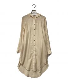 theory luxe（セオリーリュクス）の古着「シアーフーデッドワンピース」｜ベージュ