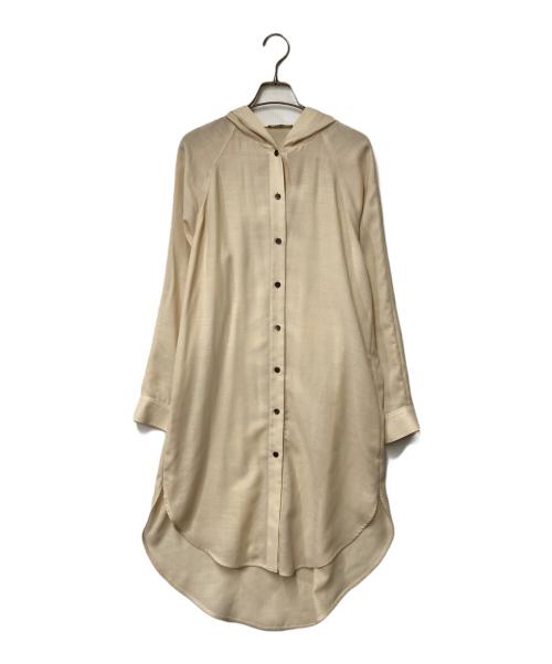 theory luxe（セオリーリュクス）theory luxe (セオリーリュクス) シアーフーデッドワンピース ベージュ サイズ:38の古着・服飾アイテム