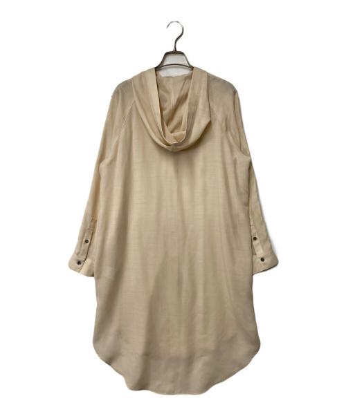 theory luxe（セオリーリュクス）theory luxe (セオリーリュクス) シアーフーデッドワンピース ベージュ サイズ:38の古着・服飾アイテム