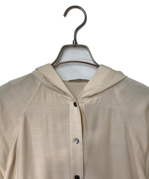 theory luxe（セオリーリュクス）theory luxe (セオリーリュクス) シアーフーデッドワンピース ベージュ サイズ:38の古着・服飾アイテム