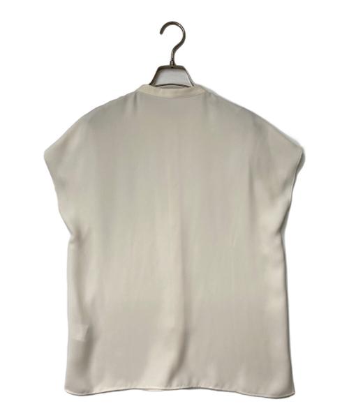 theory luxe（セオリーリュクス）theory luxe (セオリーリュクス) バンドカラーフレンチスリーブブラウス ホワイト サイズ:40の古着・服飾アイテム