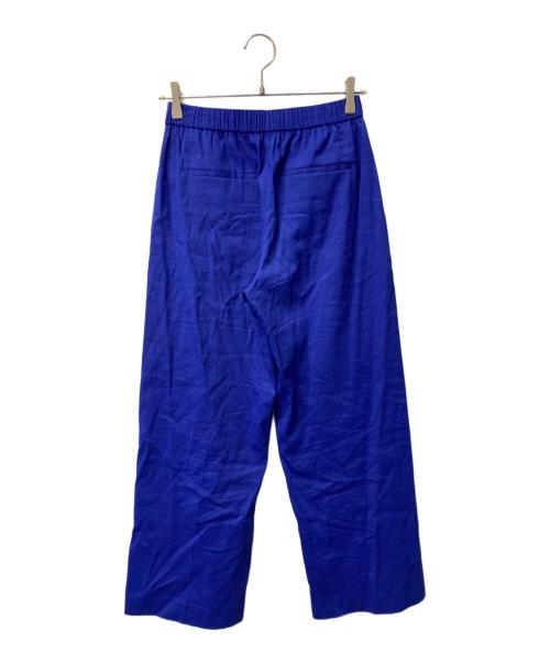 theory（セオリー）theory (セオリー) ストレッチリネンストレートプルオンパンツ ブルーの古着・服飾アイテム