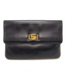 CELINE（セリーヌ）の古着「ホースキャリッジセカンドバッグ」｜ブラック