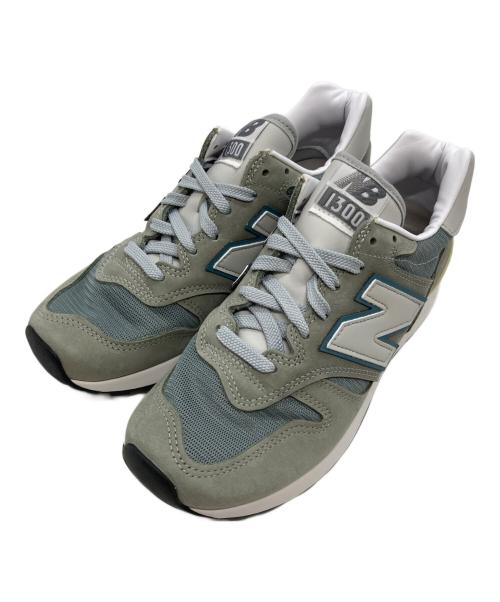 NEW BALANCE（ニューバランス）NEW BALANCE (ニューバランス) ローカットスニーカー グレー×グリーン サイズ:24.5㎝の古着・服飾アイテム