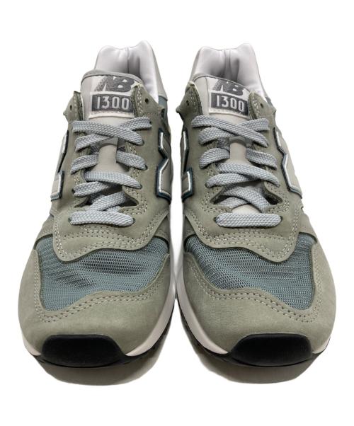 NEW BALANCE（ニューバランス）NEW BALANCE (ニューバランス) ローカットスニーカー グレー×グリーン サイズ:24.5㎝の古着・服飾アイテム