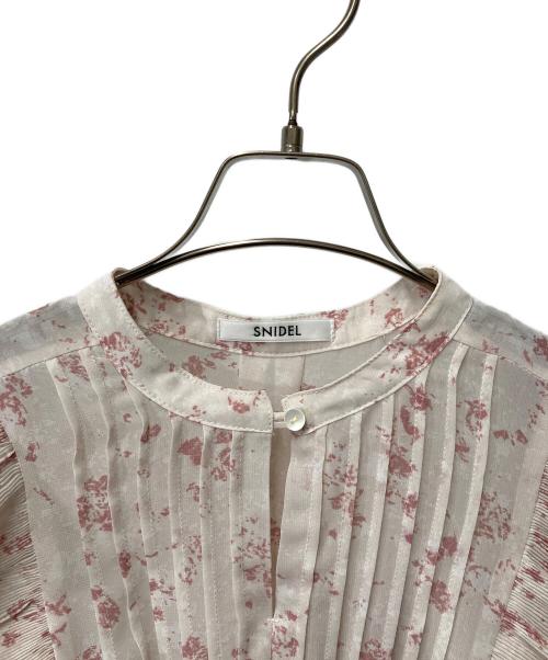 Snidel（スナイデル）Snidel (スナイデル) Sustainableフリルワンピース ピンク×ホワイトの古着・服飾アイテム