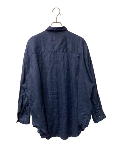 Spick and Span（スピック＆スパン）Spick and Span (スピック＆スパン) 80リネンカシュクールビッグシャツ ネイビー サイズ:-の古着・服飾アイテム