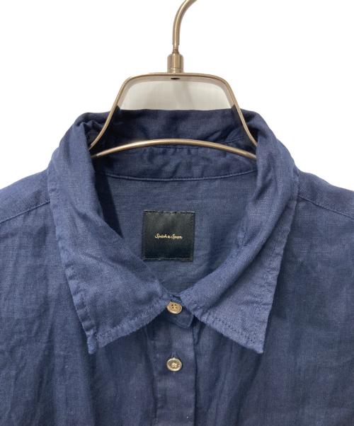 Spick and Span（スピック＆スパン）Spick and Span (スピック＆スパン) 80リネンカシュクールビッグシャツ ネイビー サイズ:-の古着・服飾アイテム