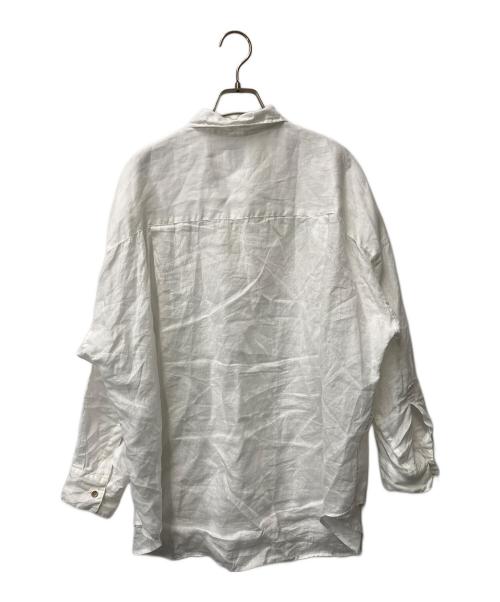 Spick and Span（スピック＆スパン）Spick and Span (スピック＆スパン) 80リネンカシュクールビッグシャツ ホワイト サイズ:-の古着・服飾アイテム