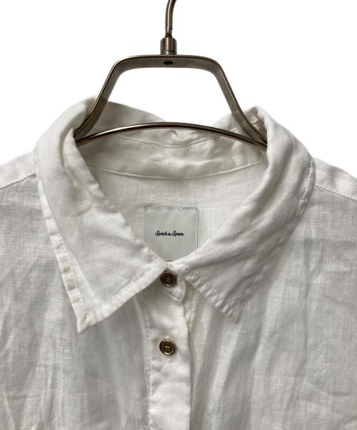 Spick and Span（スピック＆スパン）Spick and Span (スピック＆スパン) 80リネンカシュクールビッグシャツ ホワイト サイズ:-の古着・服飾アイテム