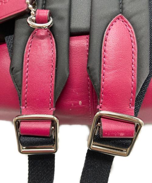 COACH（コーチ）COACH (コーチ) リュック レッド×ブラウンの古着・服飾アイテム
