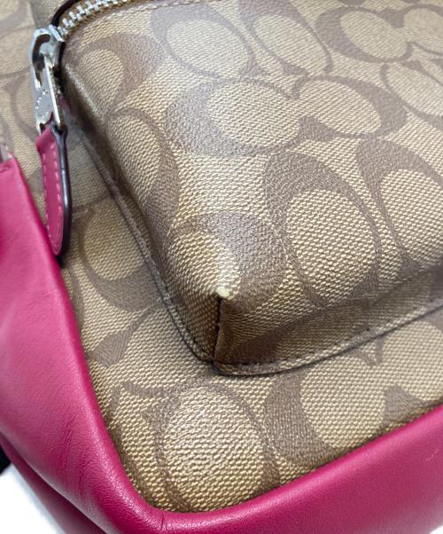 COACH（コーチ）COACH (コーチ) リュック レッド×ブラウンの古着・服飾アイテム