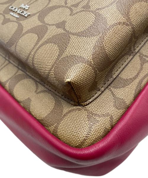 COACH（コーチ）COACH (コーチ) リュック レッド×ブラウンの古着・服飾アイテム