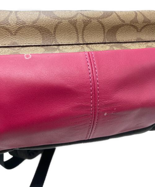 COACH（コーチ）COACH (コーチ) リュック レッド×ブラウンの古着・服飾アイテム
