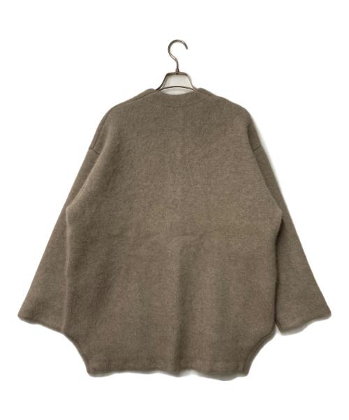 ELENDEEK（エレンディーク）ELENDEEK (エレンディーク) ラクーンミックスダブルカーディガン. ベージュ サイズ:02の古着・服飾アイテム