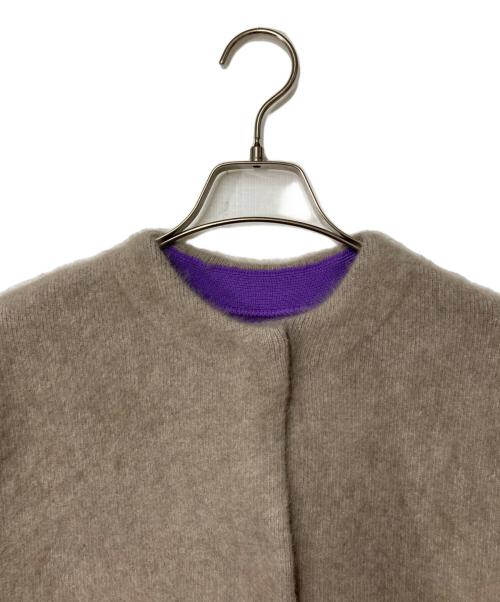 ELENDEEK（エレンディーク）ELENDEEK (エレンディーク) ラクーンミックスダブルカーディガン. ベージュ サイズ:02の古着・服飾アイテム