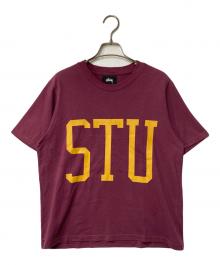 stussy（ステューシー）の古着「プリントTシャツ」｜ボルドー