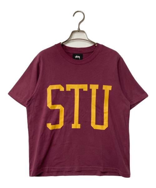 stussy（ステューシー）stussy (ステューシー) プリントTシャツ ボルドー サイズ:Lの古着・服飾アイテム