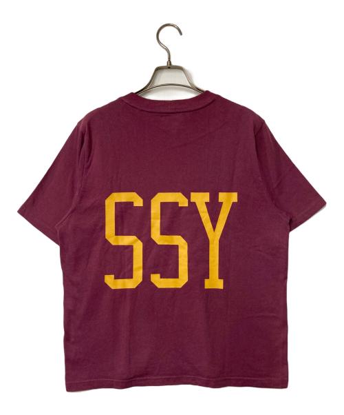 stussy（ステューシー）stussy (ステューシー) プリントTシャツ ボルドー サイズ:Lの古着・服飾アイテム