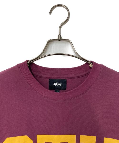 stussy（ステューシー）stussy (ステューシー) プリントTシャツ ボルドー サイズ:Lの古着・服飾アイテム