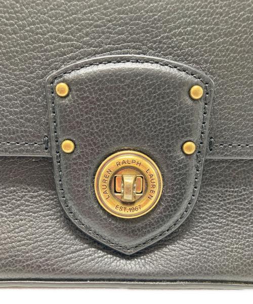LAUREN RALPH LAUREN（ローレン ラルフ ローレン）LAUREN RALPH LAUREN (ローレン ラルフ ローレン) ターンロック チェーンショルダーバッグ ブラックの古着・服飾アイテム