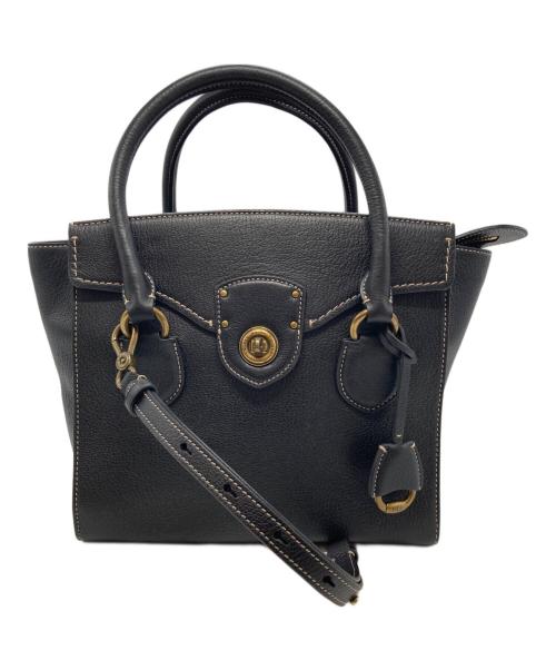 LAUREN RALPH LAUREN（ローレン ラルフ ローレン）LAUREN RALPH LAUREN (ローレン ラルフ ローレン) リッキー ターンロック2WAYショルダーバッグ ブラックの古着・服飾アイテム