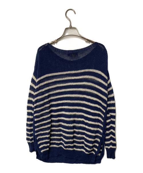 POLO RALPH LAUREN（ポロ・ラルフローレン）POLO RALPH LAUREN (ポロ・ラルフローレン) ボーダーニット ネイビー サイズ:Ⅿの古着・服飾アイテム