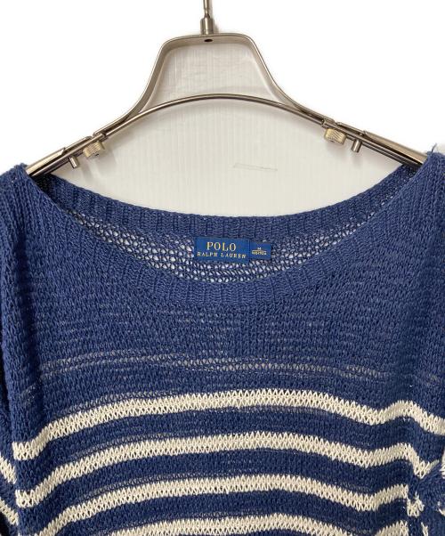 POLO RALPH LAUREN（ポロ・ラルフローレン）POLO RALPH LAUREN (ポロ・ラルフローレン) ボーダーニット ネイビー サイズ:Ⅿの古着・服飾アイテム