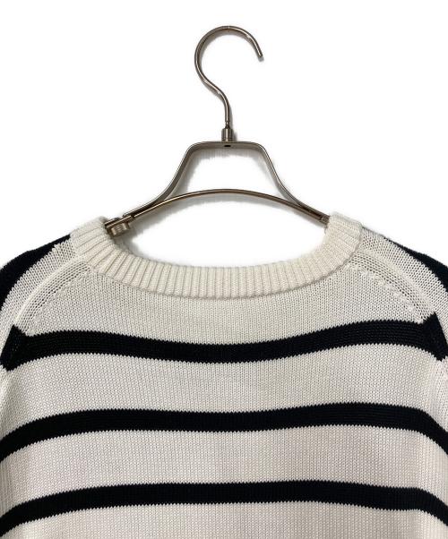 MUSE de Deuxieme Classe（ミューズ ドゥーズィエム クラス）MUSE de Deuxieme Classe (ミューズ ドゥーズィエム クラス) ニット ホワイト×ブラック サイズ:Freeの古着・服飾アイテム