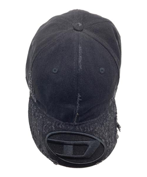DIESEL（ディーゼル）DIESEL (ディーゼル) オーバルロゴベースボールキャップ ブラックの古着・服飾アイテム
