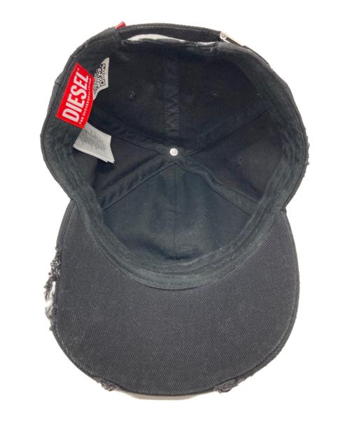 DIESEL（ディーゼル）DIESEL (ディーゼル) オーバルロゴベースボールキャップ ブラックの古着・服飾アイテム