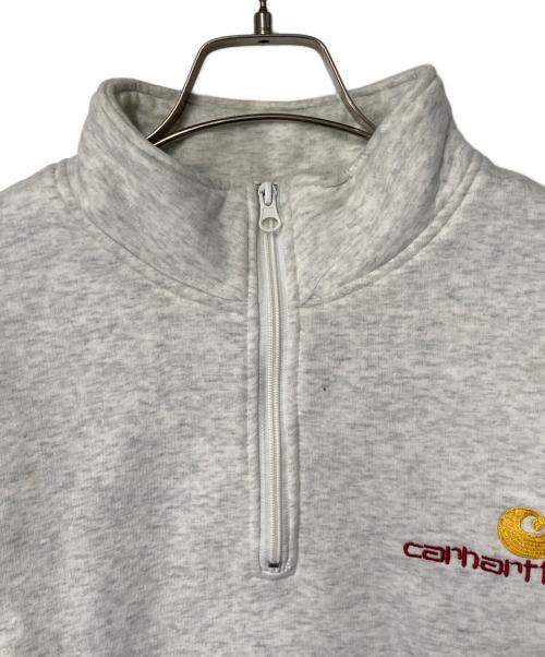 Carhartt WIP（カーハート ワーク イン プログレス）CARHARTT WIP (カーハート ワーク イン プログレス) ハーフジップスウェット ホワイト サイズ:Ⅼの古着・服飾アイテム