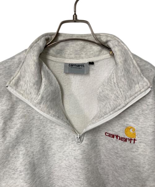 Carhartt WIP（カーハート ワーク イン プログレス）CARHARTT WIP (カーハート ワーク イン プログレス) ハーフジップスウェット ホワイト サイズ:Ⅼの古着・服飾アイテム