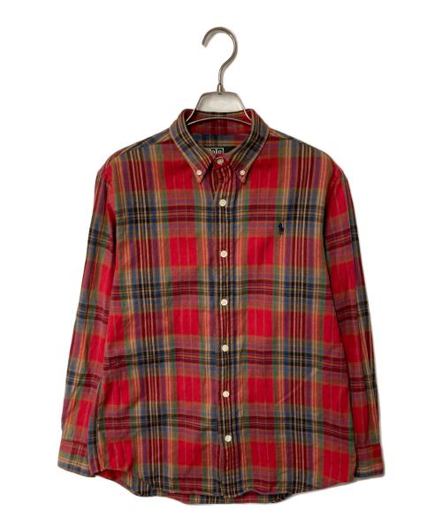 POLO RALPH LAUREN（ポロ・ラルフローレン）POLO RALPH LAUREN (ポロ・ラルフローレン) ポニー刺繍シャツ レッド サイズ:160cmの古着・服飾アイテム