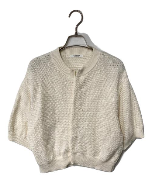 MACPHEE（マカフィー）MACPHEE (マカフィー) ギマコットン ハーフスリーブカーディガン ベージュ サイズ:Sの古着・服飾アイテム