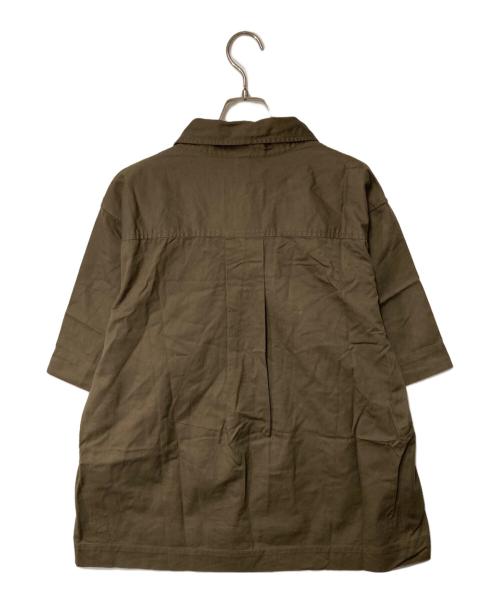 MHL（マーガレットハウエル）MHL (マーガレットハウエル) ハーフジップシャツ ブラウン サイズ:Ⅿの古着・服飾アイテム