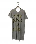 Vivienne Westwood RED LABELヴィヴィアンウエストウッドレッドレーベル）の古着「Vネックカットソーワンピース」｜グレー