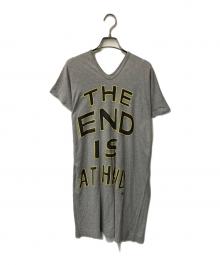 Vivienne Westwood RED LABEL（ヴィヴィアンウエストウッドレッドレーベル）の古着「Vネックカットソーワンピース」｜グレー